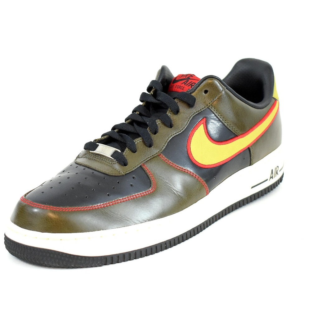 Nike AirForce 1 Low Black/Parachute Gold-Dk Loden